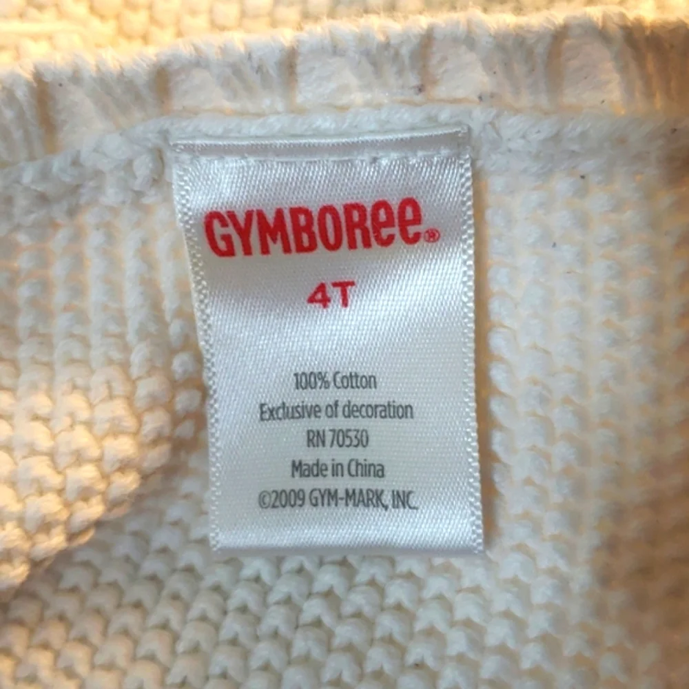 Gymboree Floral Applique Cardigan Sweater Sz 4T
